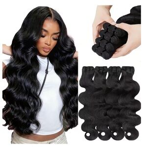 14A Raw Human Hair Bundles - 18, 20, 22, 24 Inch Body Wave (4 Bundles)
